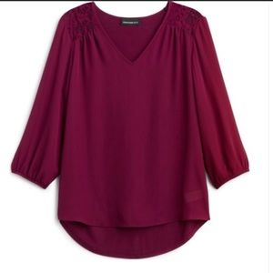 Stitch Fix l Fortune Ivy Anya Lace Detail Blouse